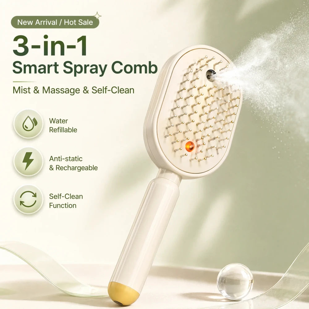 Electric Nano-Mist Detangling Comb - Image #0