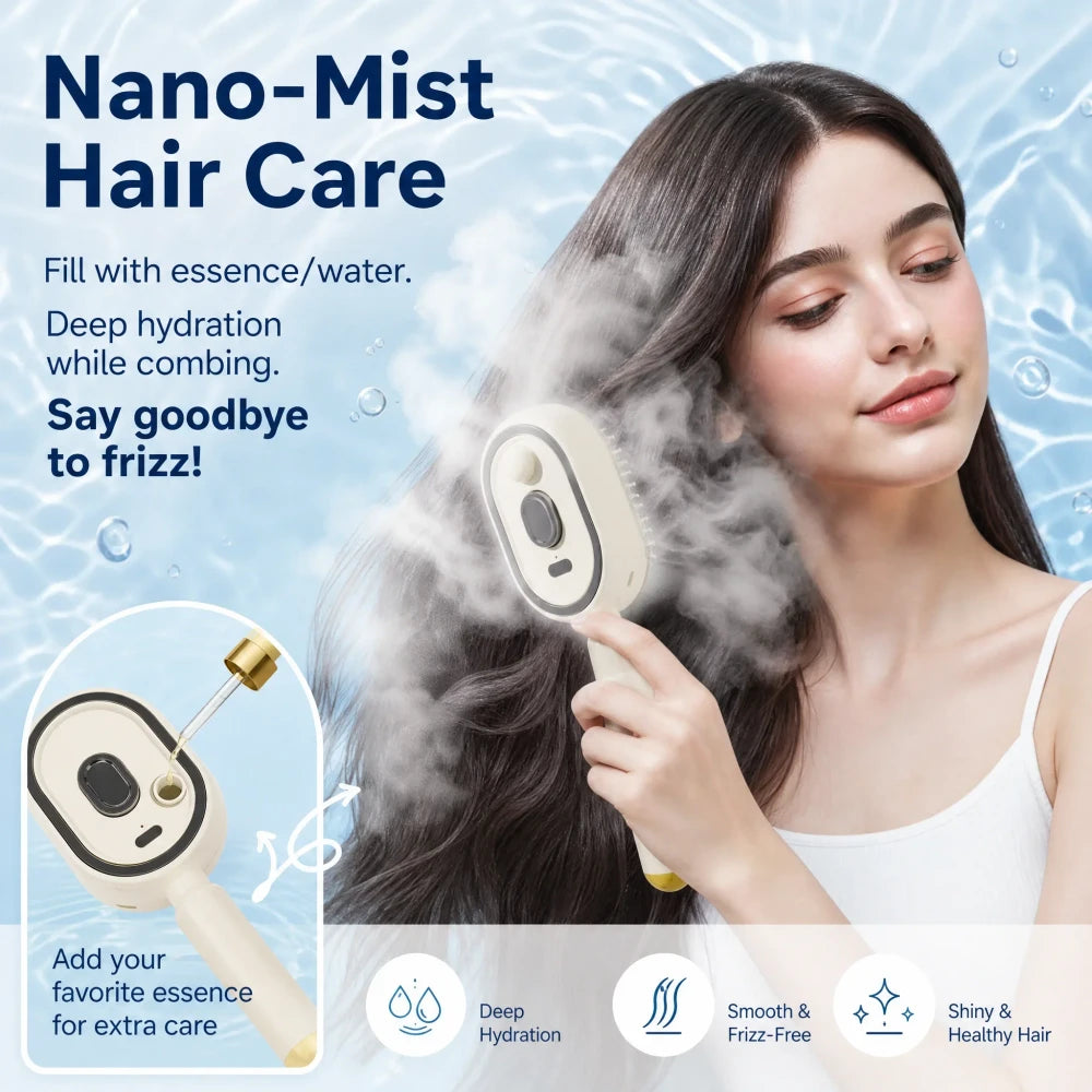Electric Nano-Mist Detangling Comb - Image #0